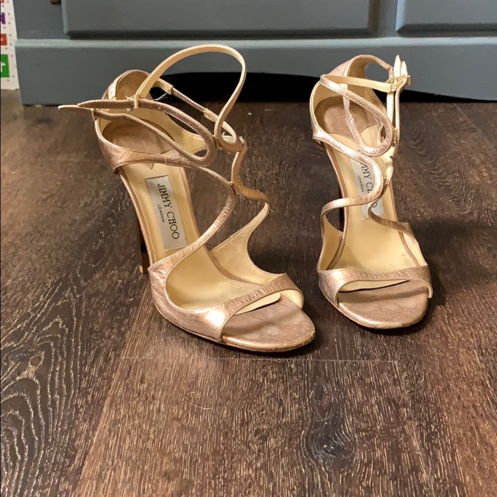 Jimmy Choo Lance Rose Gold Sandal